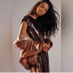 NEVER WORN Anthropologie Maeve Kara Sequined Mini Party Dress